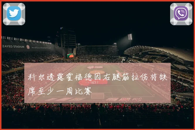 科尔透露霍福德因右腿筋拉伤将缺席至少一周比赛